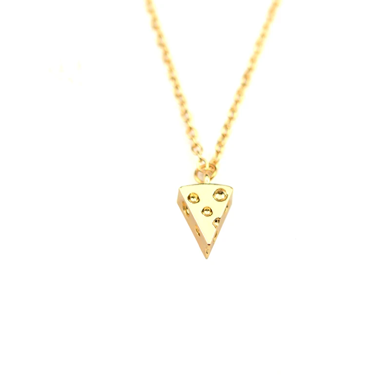 

1 pcs Cheese Pendant Necklace Charm Tiny Pizza Friendship Necklace for Best Friends Women Men Food Jewelry