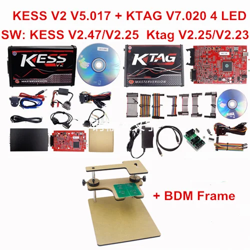 KESS KTAG BDM Frame Полный Ktag KESS V2 Master V5.017 V2.53/V2.47 KESS 2 5,017 K-tag V7.020 светодиодный BDM Рамка адаптеры мастер OBD2 менеджер Тюнинг Комплект - Цвет: KESS KTAG BDM Frame