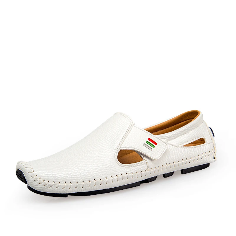 GOXPACER New Arrival Spring And Summer Men Shoes Cut Out Slip-On Flats PU Flat Heel Casual Lazy British | Обувь