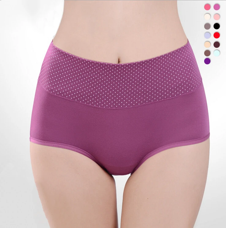 Модальные Dot шорты с принтом Grande Taille Высокая талия женские нижнее бельё для девочек пикантные бедра трусы с высокой талией calcinha fio зубные CD131