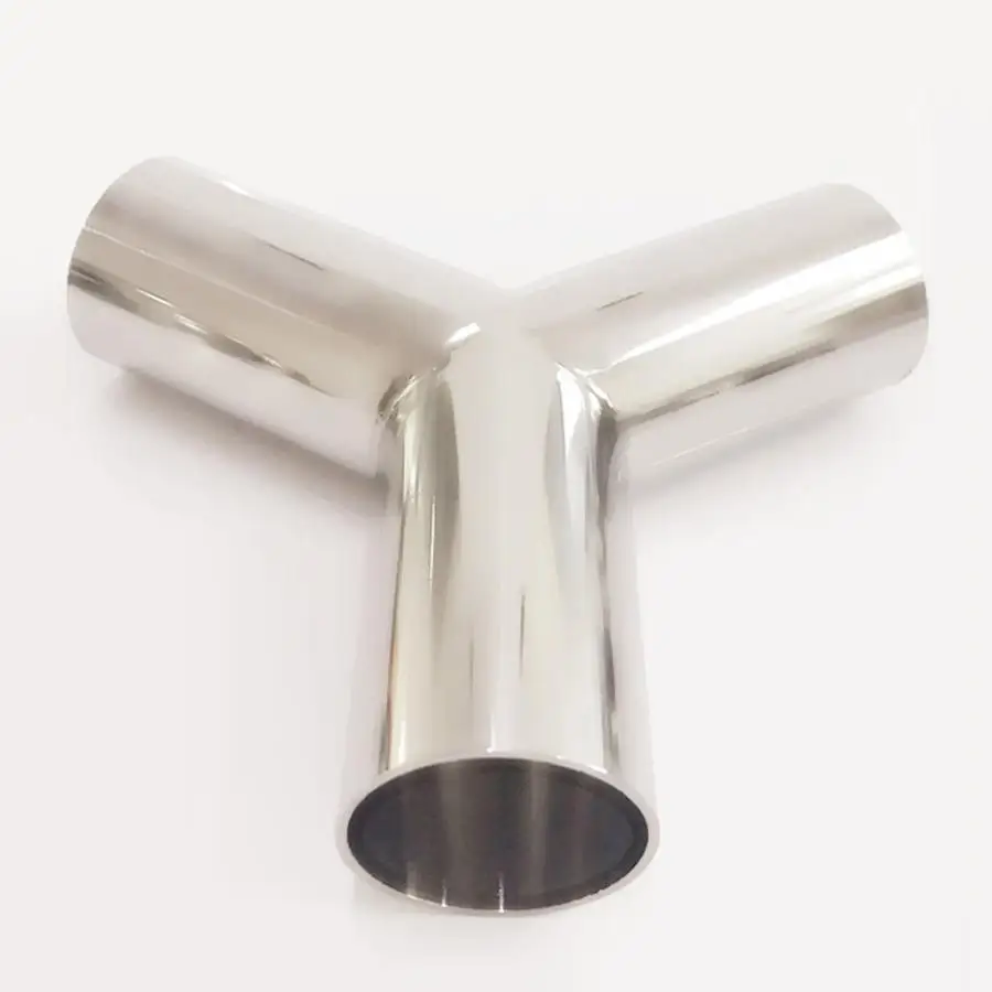 

51mm 2" Pipe OD Butt Welding Y Shaped 3 Way SUS 304 Stainless Steel Sanitary Fitting Spliter Homebrew Beer Wine