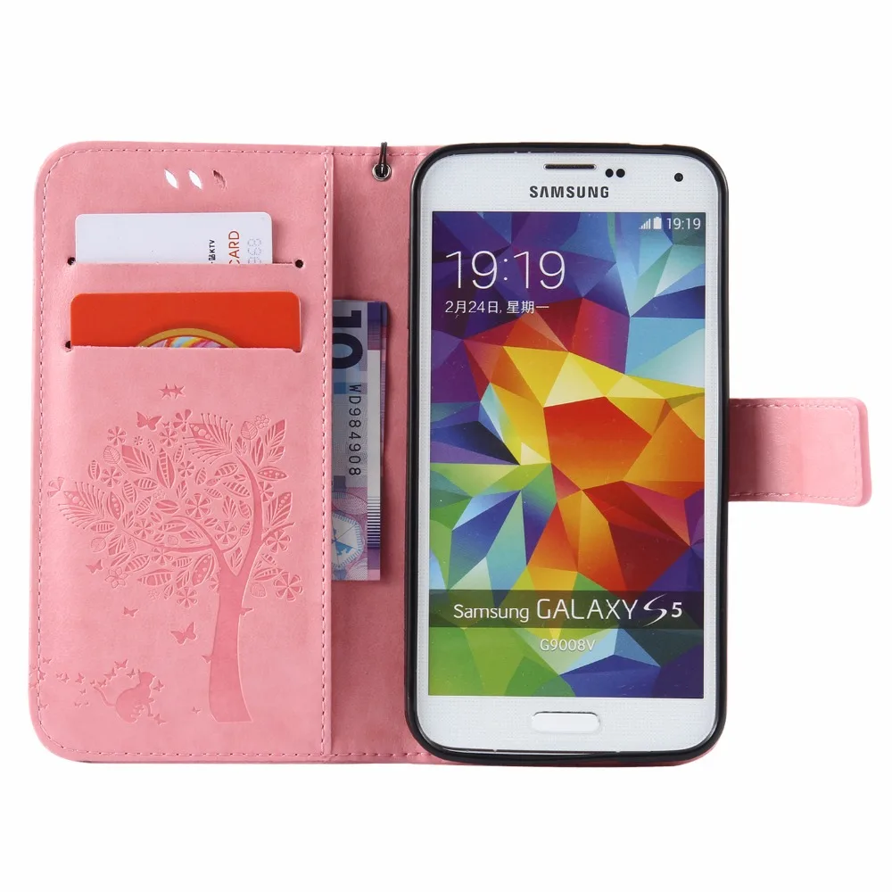 Чехлы для телефонов ARYIKUM Samsung Galaxy S5 G900 G900F SM-G900F кожаный бумажник откидная
