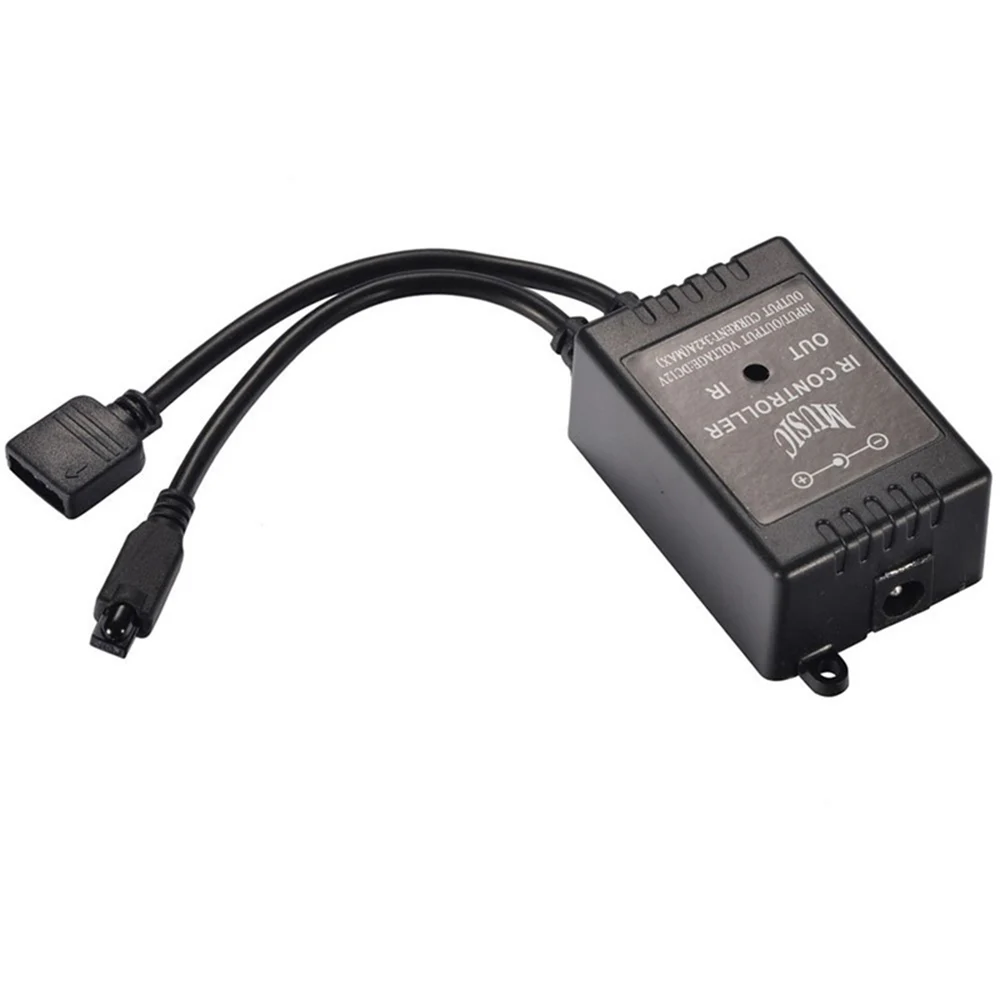 New 20 Key 12-24V 72W 38KHz Music IRController Black Sound Sensor Remote For RGB LED Strip Foot lamp car Ambient | Лампы и освещение