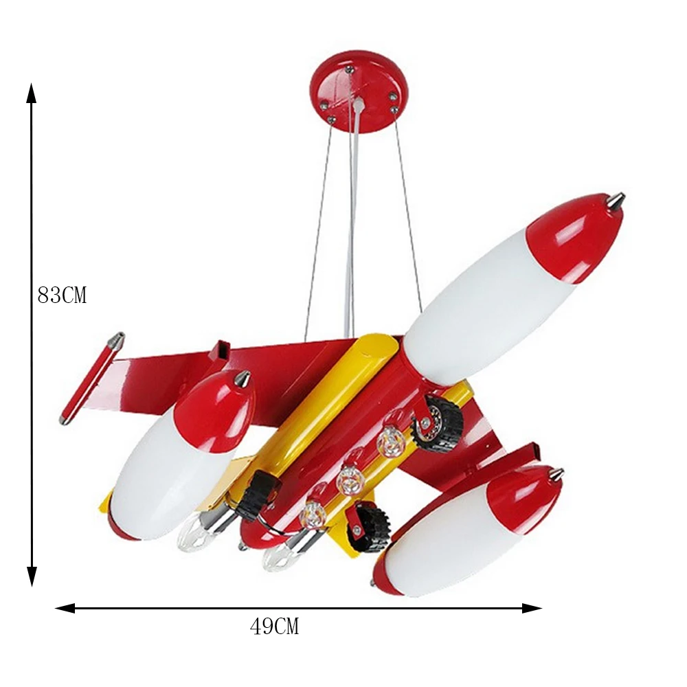 

Children room iron aircraft pendant light Led 110V-220V E14 LED Lamp boy pendant lights for dining room modern hanging