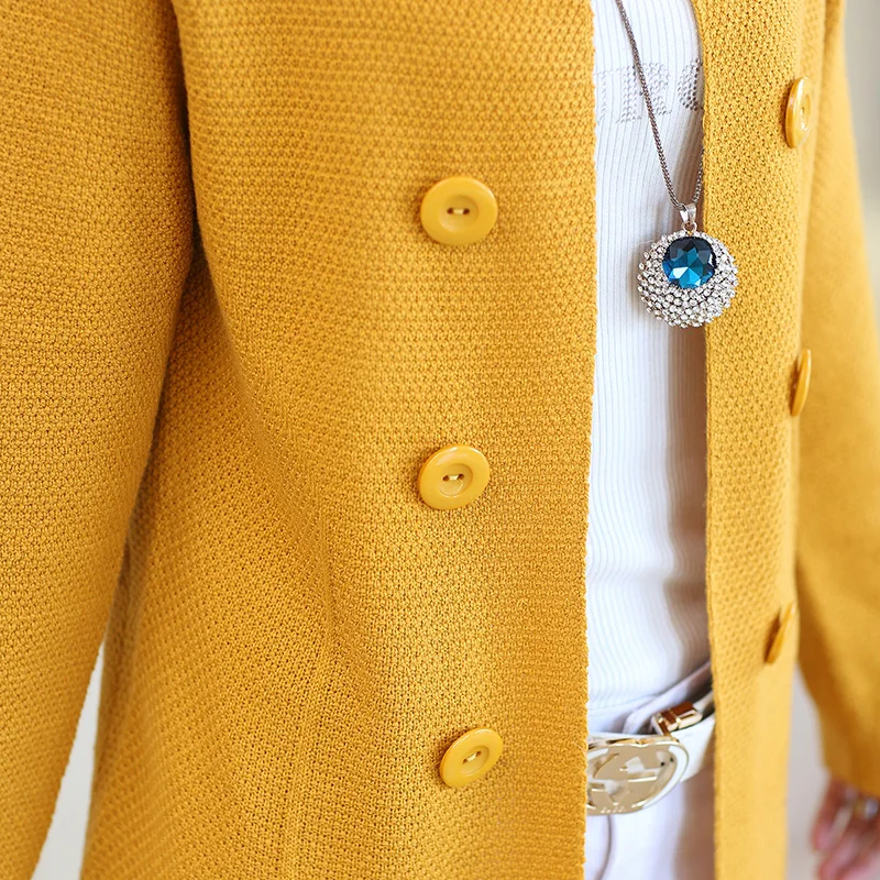 Осенняя и зимняя одежда новый женский вязаный кардиган с длинными рукавами