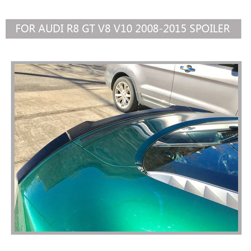 

УГЛЕРОДНЫЙ спойлер r8 для audi R8 v8 v10, наклейка на крыло, Стайлинг автомобиля, 2 двери, 2008-2015, 3 шт.