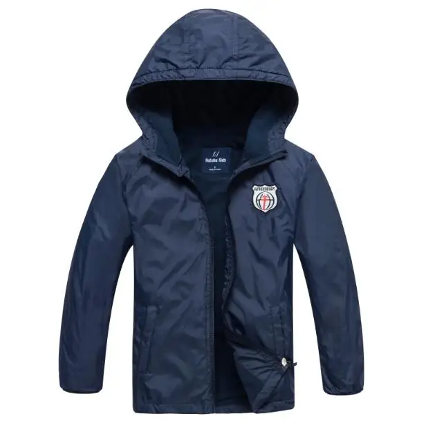 H601 Dark Blue Весенне-осенние детские пальто Спортивные Повседневные детские куртки Водонепроницаемая флисовая куртка для девочек двухслойные ветрозащитные куртки - Цвет: H601 Dark Blue