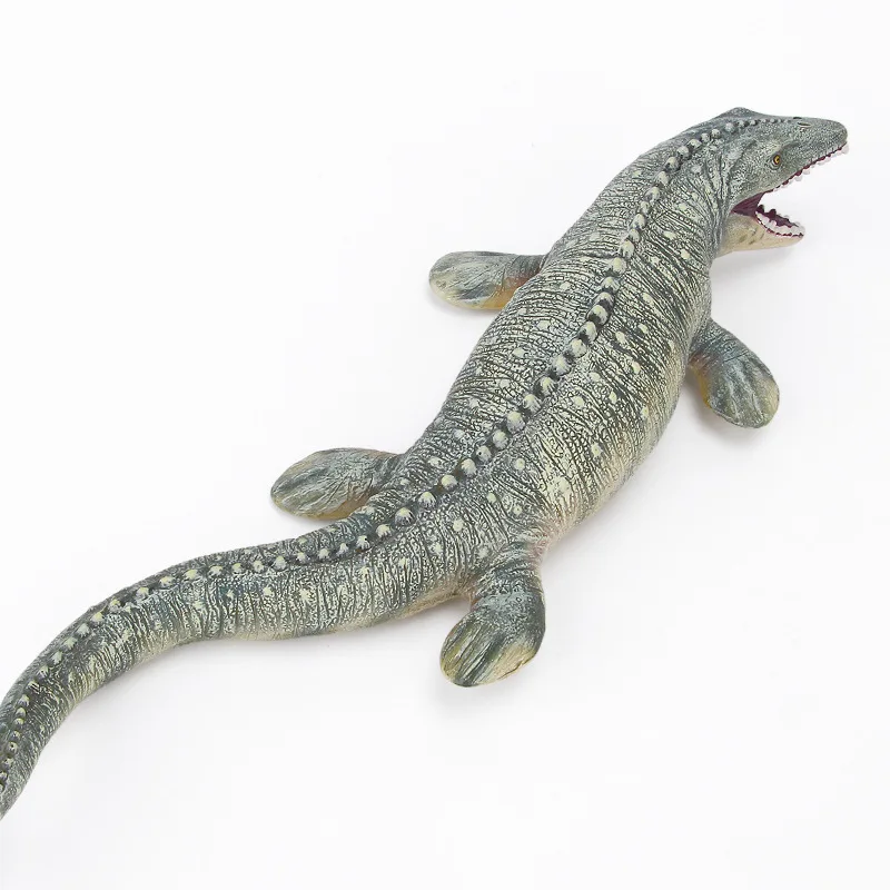 Новый большой Mosasaurus динозавр игрушка мягкая ПВХ фигурка ручная роспись животное