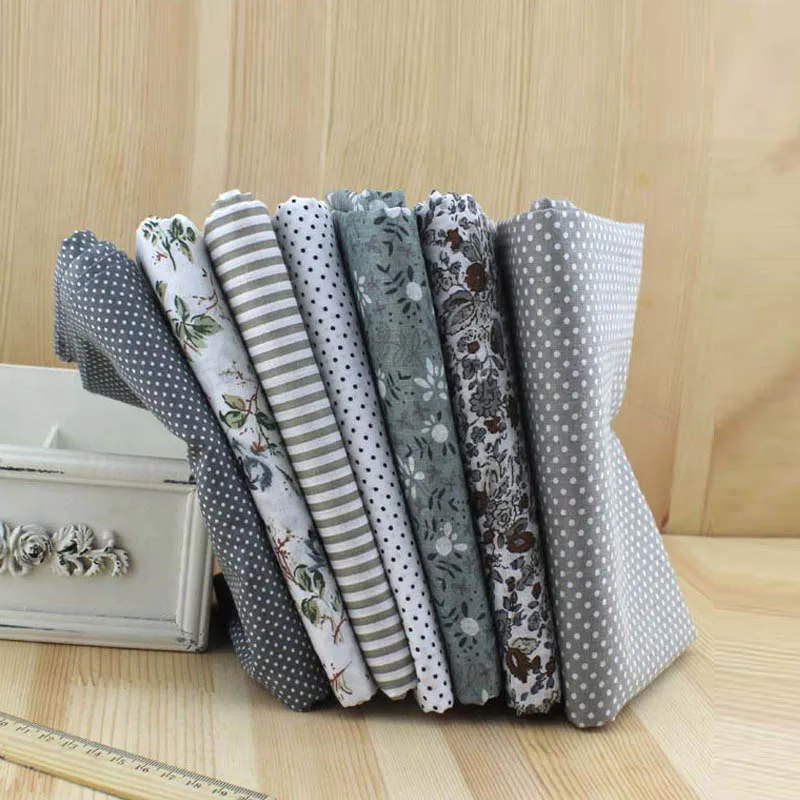 7 шт. 100% хлопковая ткань для лоскутного шитья зеленого цвета рукоделия войлока