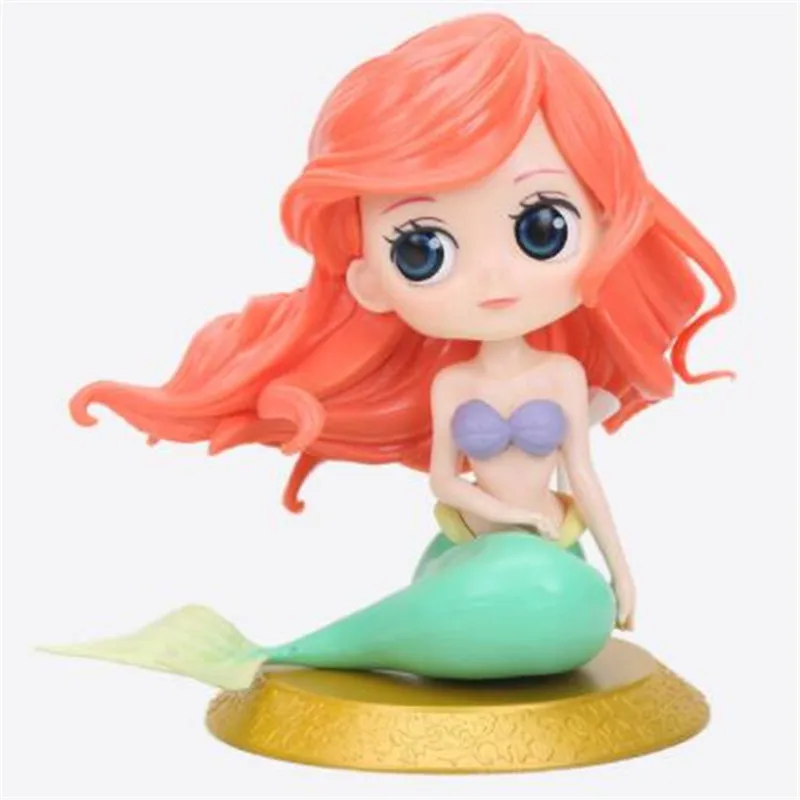 Mermaid-Gold Белоснежка Маленькая Принцесса Русалочка Алиса торт топперы для девочек день рождения праздничное украшение торта фигурка игрушки Tinkerbell фигурка куклы - Цвет: Mermaid-Gold