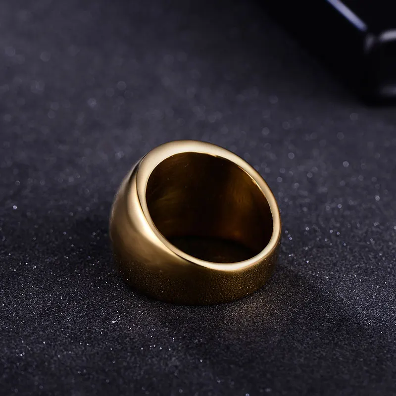 ZPAMS Trendy Rings Gold Silver colour Stainless Steel Wedding Ring for Women Men Ladies Oval Jewelry Design Z030 | Украшения и