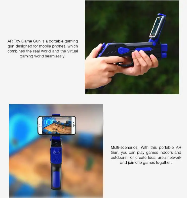 VR игры AR стрельба смартфонов Bluetooth Управление геймпад игрушка пистолет для IOS/Android