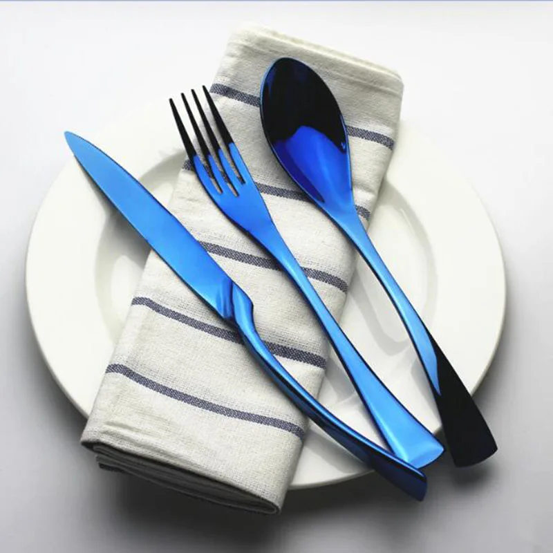 Нож и вилка для стейка качественная нержавеющая сталь столовые приборы в - Фото №1