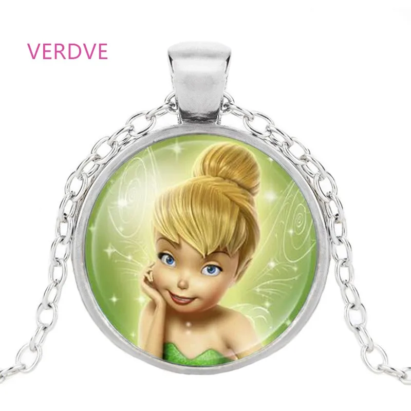 Silver Брендовая женская длинная цепочка, ювелирное ожерелье, кристалл, кабошон, принцесса Эльза, Анна, снежный кулон в виде королевы, ожерелье для девочек - Окраска металла: Silver