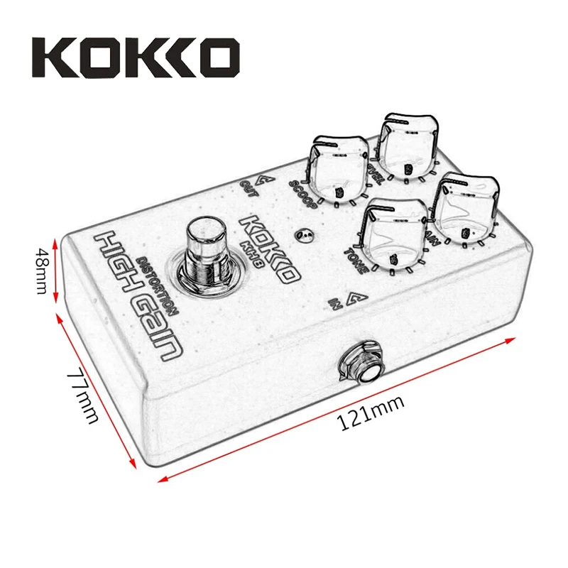 KOKKO KO2/KA4/KC6/KH8 Overdrive/симулятор AMP/хор/педали для электрогитары с высоким
