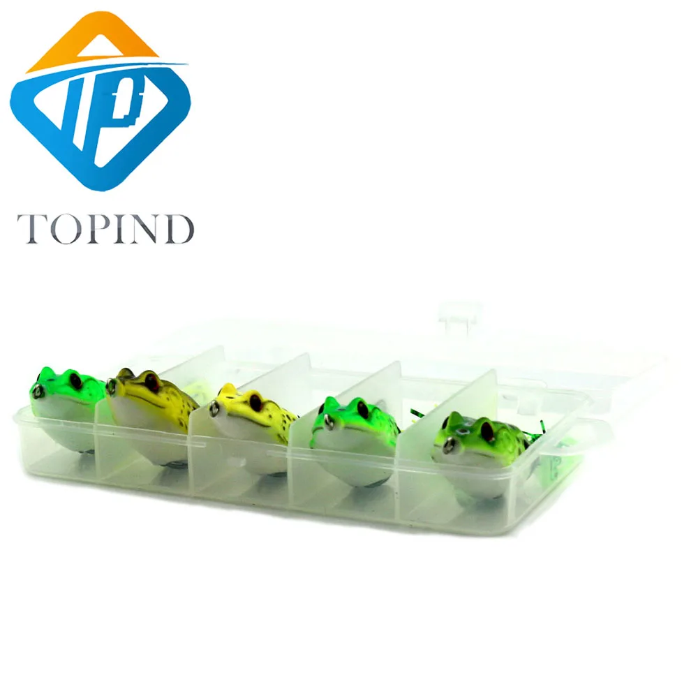 1Set TOPIND for saltwater and freshwater Soft Frogs Fishing Lures Bass Bait Tackle | Спорт и развлечения