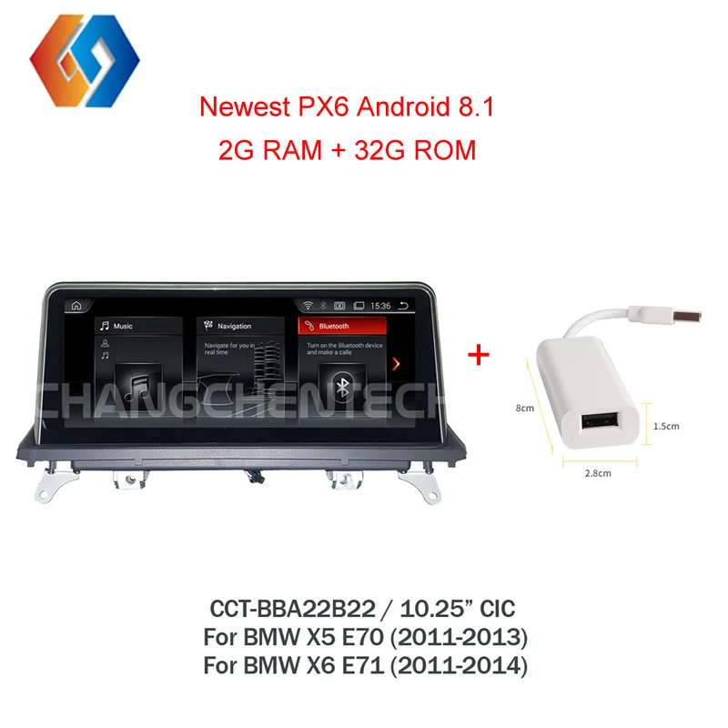 Автомобильный радиоприемник Android 8 1 для BMW X5 E70 X6 E71 2011 2014 CIC система мультимедийный