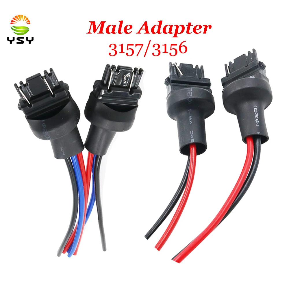 YSY LED 3156 3157 мужской держатель лампы разъем адаптера кабеля жгута проводов провода