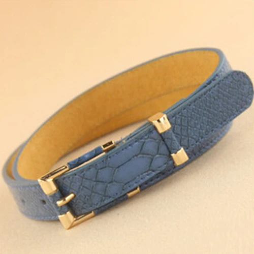 Хит Женский зернистый пояс из искусственной кожи золотого цвета с пряжкой