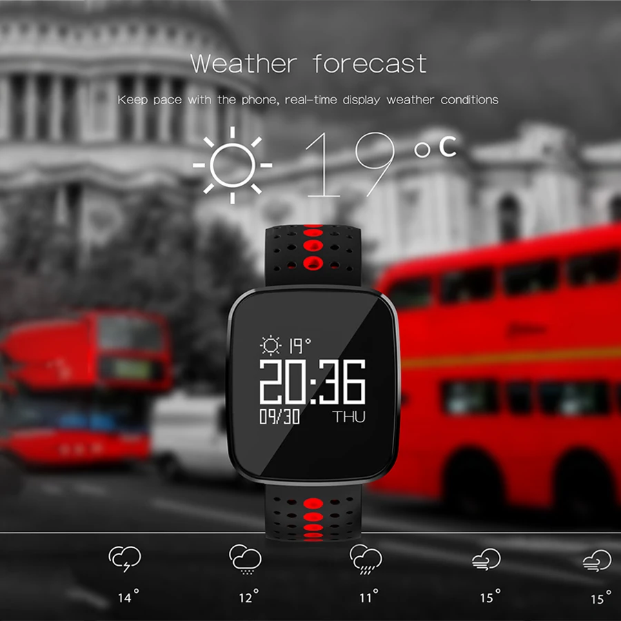2017 roadtec водонепроницаемый пульсометр кровяного давления шагомер Sleep Monitor Smart Watch