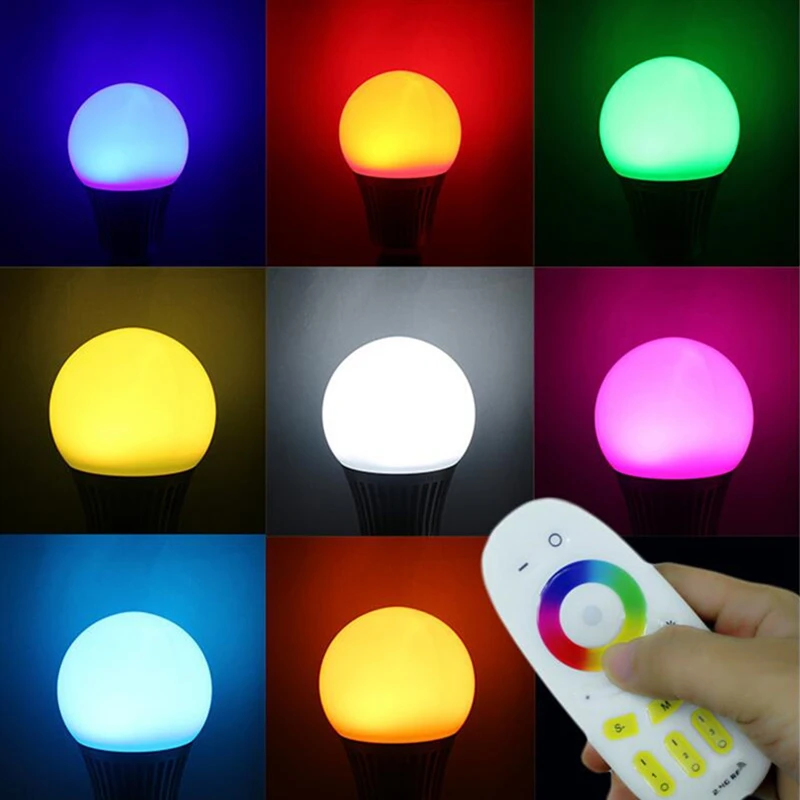 5 Вт GU10 E14 Mi. Светодиодная лампа RGBW RGBWW RGBCCT (RGB + теплый белый белый) управления 2 4G RF