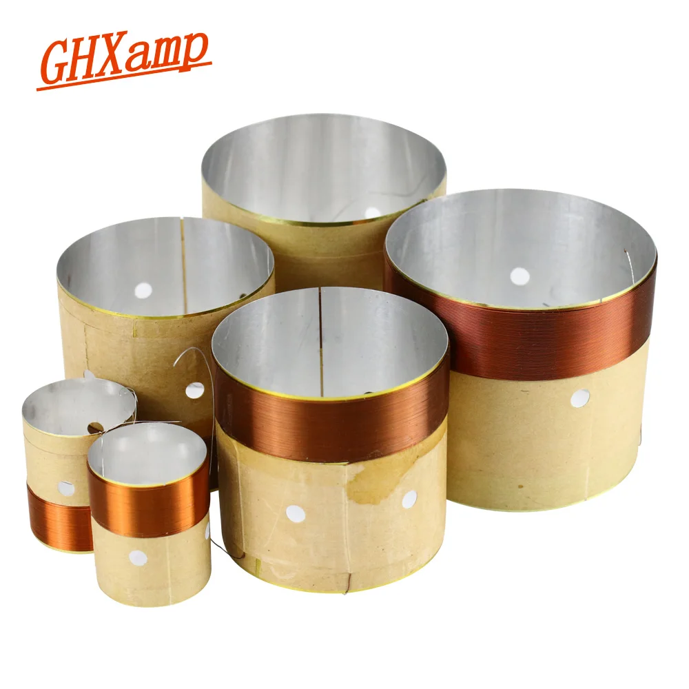 GHXAMP Speaker BASS Voice Coil 4inch 6.5 INCH 10 INCH 18 Inch Subwoofer Speaker Repair 8OHM White Aluminum Sound Air Outlet 2PCS