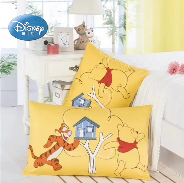 Наволочки disney Lilio Stitch Mc queen, 2 шт., наволочки с рисунком Микки, Минни, принцессы, наволочки, декоративные наволочки 48x74 см - Цвет: yellow winnie