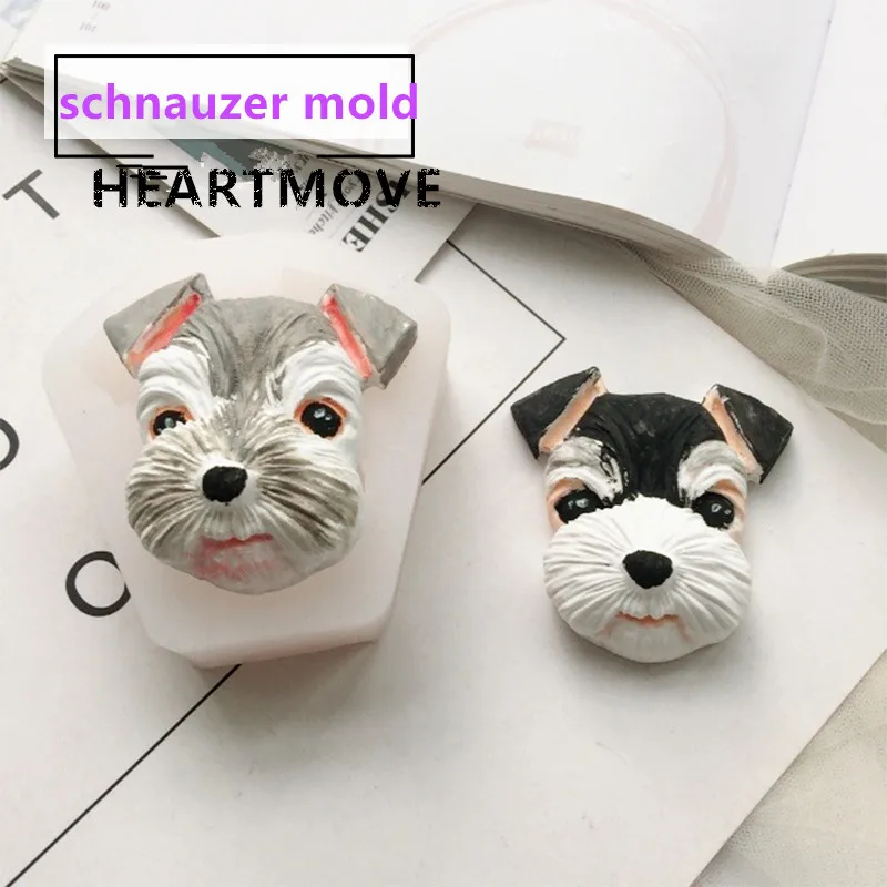 HEARTMOVE милые Шнауцер DIY гипс Духов формы воск для ароматерапии автомобиля средство