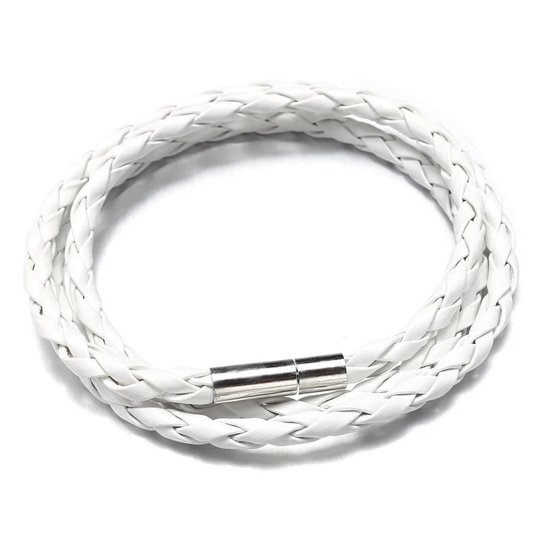 Кожаные браслеты 3 с кругами Pulseira Masculina ювелирные изделия Шарм Bileklik Pulseiras подарок