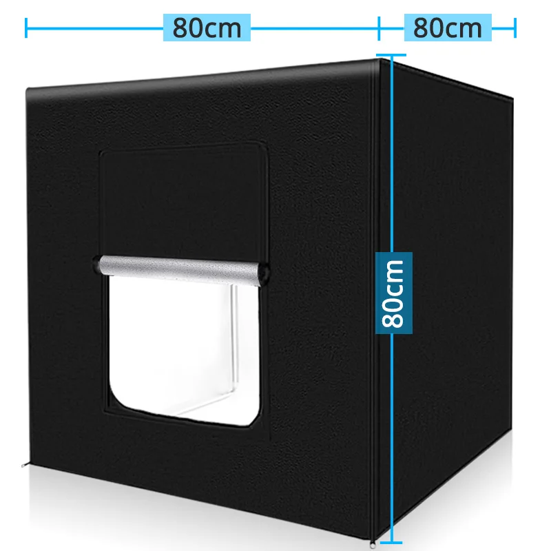 M80 Travor light Box 40 60 80cm Portable Softbox Photo Lightbox Tent With 3 Colors Background For Studio Photography Box LED Light - Цвет: M80