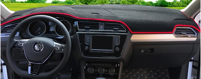 Lsrtw2017 полиэфирное волокно приборной панели автомобиля коврик для volkswagen tiguan