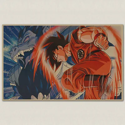 Fierce fight Dragon Ball японское аниме Манга Акира Торияма ретро ВИНТАЖНЫЙ ПЛАКАТ холст