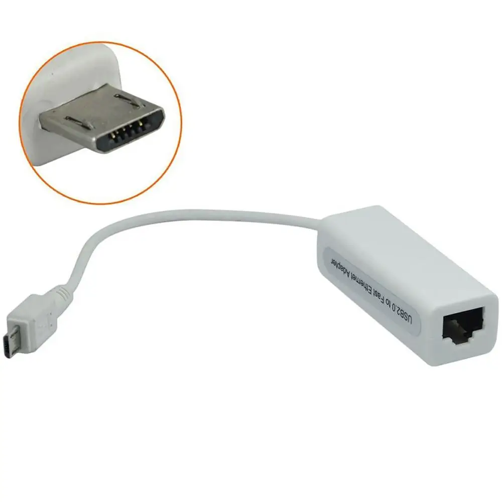 Micro USB 2 0 5 Pin к Ethernet 10/100 Мбит/с RJ45 сетевой адаптер LAN Карта для планшета | Компьютеры