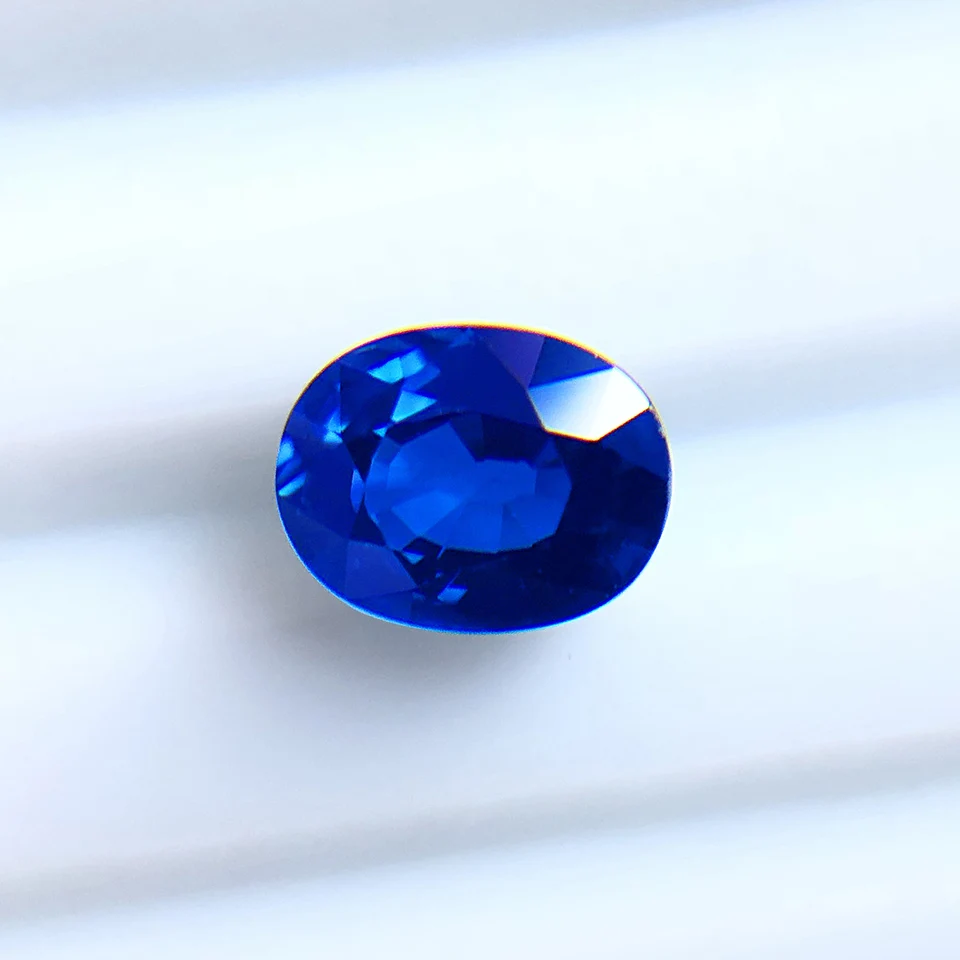 NO.2 1.5CT Натуральный неоптимизированный Королевский синий сапфир, четкость vvs, крупное зерно бриллиантовое лицо, настраиваемый, с сертификатом - Цвет: NO.2 1.5CT