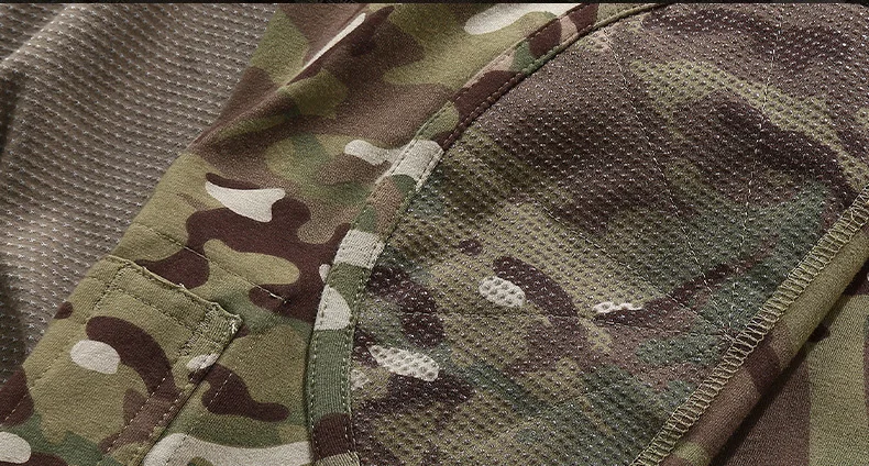 Камуфляжном армейском стиле для мальчиков, футболка Военная тактическая рубашка с длинным рукавом Multicam Camo боевые быстросохнущая на открытом воздухе Пеший Туризм рубашки в охотничьем стиле