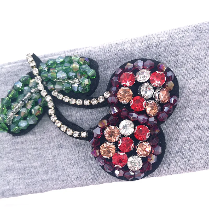 Casual Summer Cherry diamonds Headbands Turban For Girls Baby Kids Childs Thin Cotton Hairbands Headwear Sport School Head bands | Детская