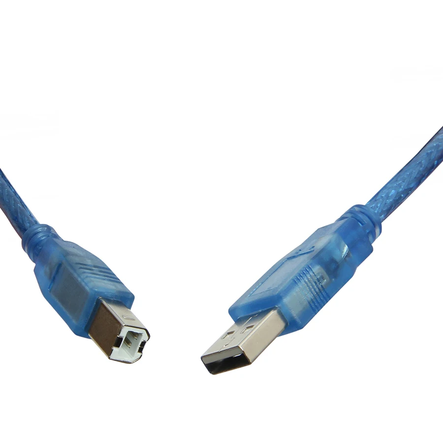 Кабель Geeetech USB V2.0 1 5 м Type A папа B для 3D принтера синий|for 3d printer|male malemale to male |