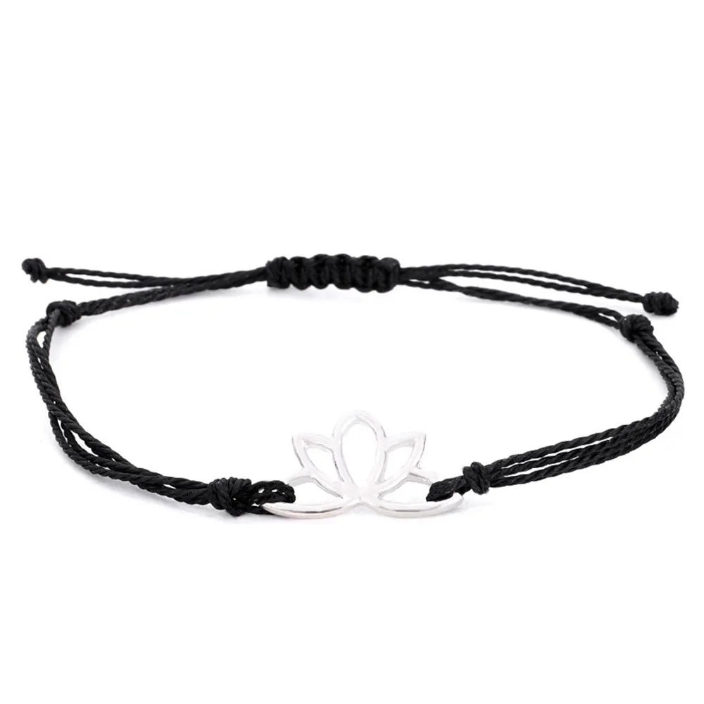 MLING Винтаж Многоцветный Веревка цепь браслет богемное золото серебро с цветком