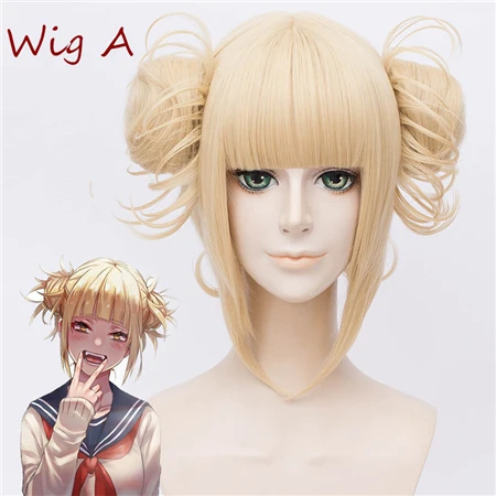 Wig A Аниме «Мой герой», косплей, кофейня, маленький герой, химико Тога, Asui, костюм горничной, косплей, костюм кошки, женское платье, униформа - Цвет: Wig A