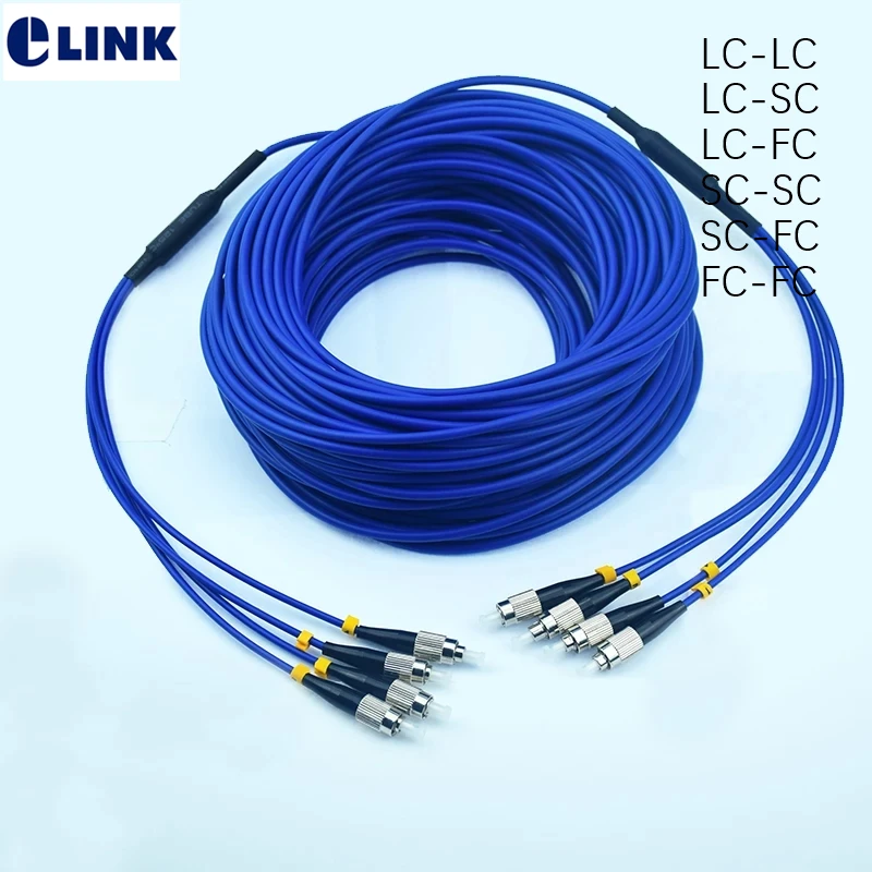5 шт. 3mtr 4 ядра SM бронированные волокна patchcords SC LC FC ST APC Singlemode Бронированный