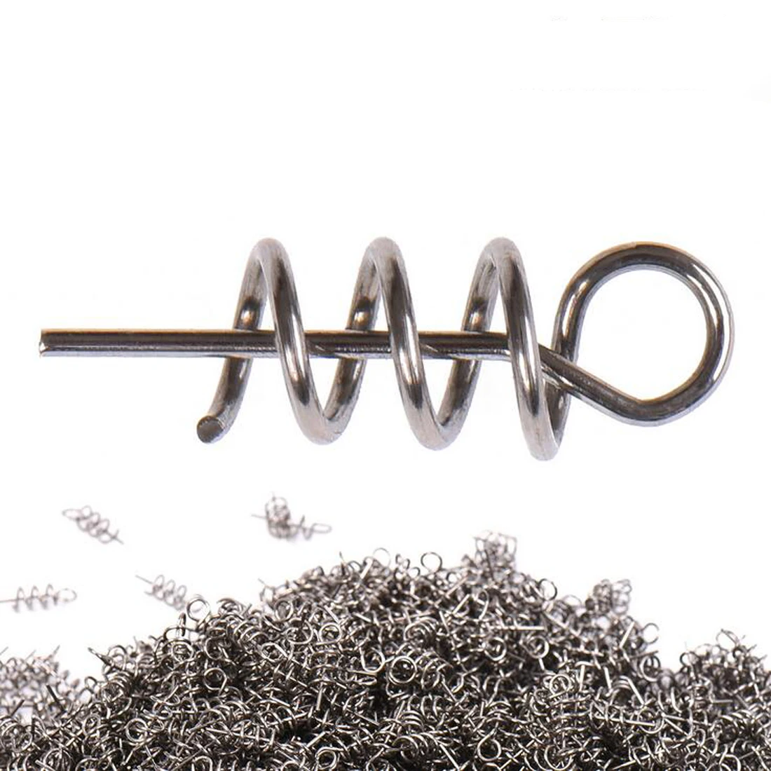 20/100 pcs Fishing Lures Soft Pin Fixed Needle Worms Bait With Spring | Спорт и развлечения