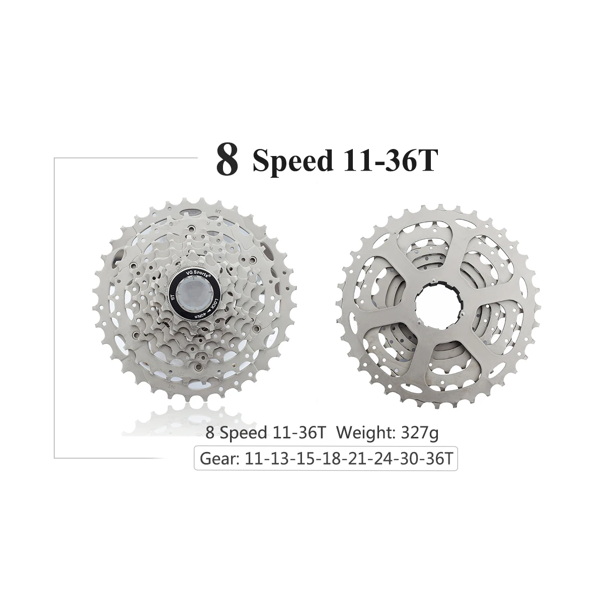 freewheel 8S 11-36T VG sports 8 speed 11-42T 40T 36T MTB кассета велосипедная Звездочка свободного хода cdg 8S горный велосипед свободного хода 34T 32T Сверхлегкий 441g - Цвет: freewheel 8S 11-36T