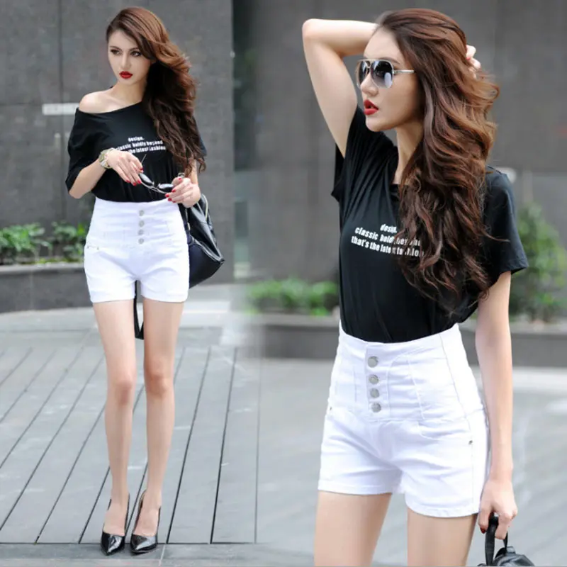 Стрейч Для женщин шорты ничуть Высокая Талия Эластичность повязки корсет талии