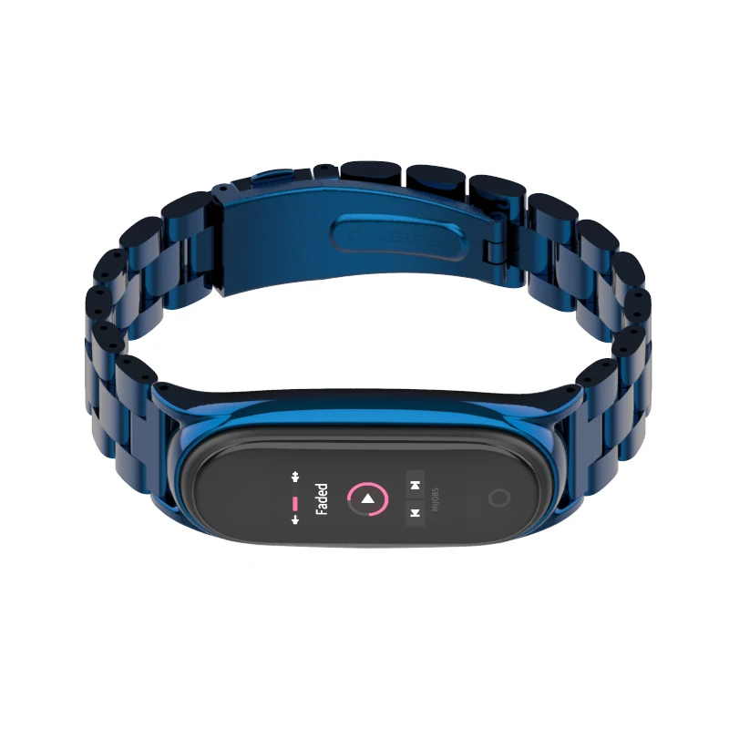 Металлический браслет из нержавеющей стали для Xiaomi Mi Band 4 3 совместимый