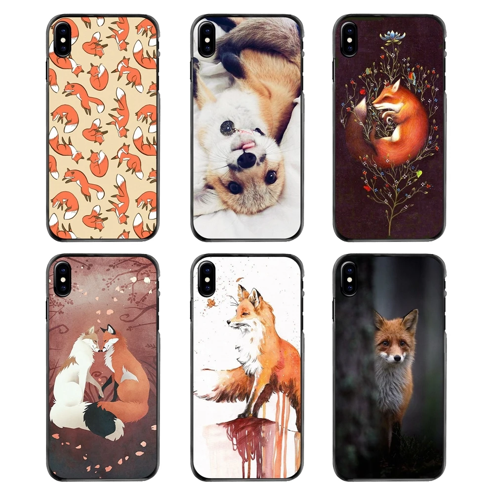 Watercolor Foxes Red Baby Fox foxes animal Art For Huawei P7 P8 P9 P10 Lite Plus 2017 2016 Honor 5C 6 4X 5X Mate 8 7 9 Covers |