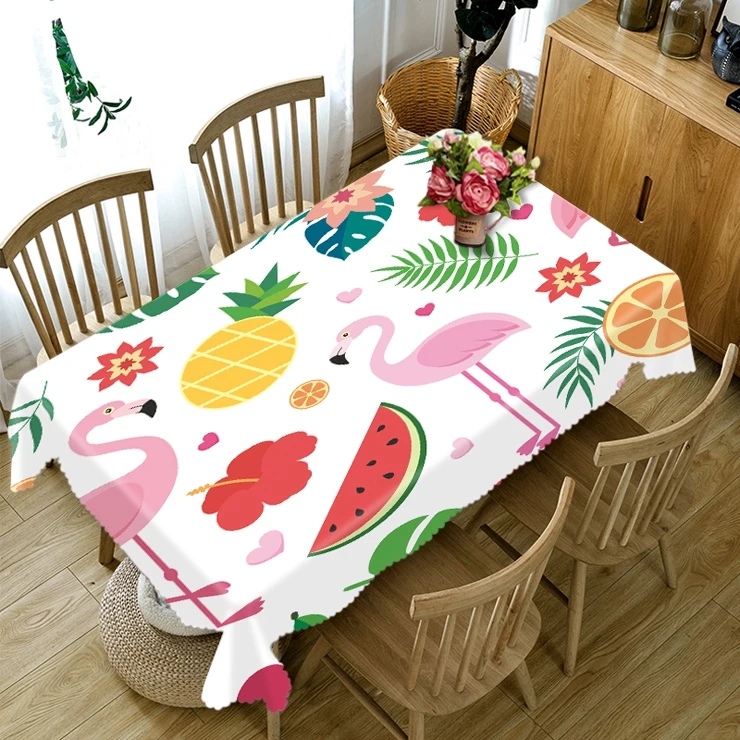 flamingo tablecloth personalized tea cloth Nordic style Mediterranean draped digital printing | Дом и сад