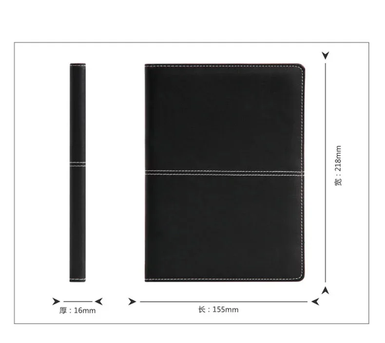 

Deli 25 k notebook leather notepad stationery 114sheets A5 to thicken the business office notepad