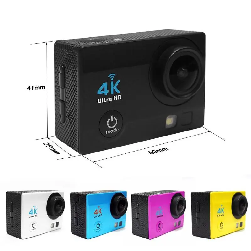 2,0 дюйма Wi-Fi 1080 P 4 K Ultra HD Действие Камера 30 м Водонепроницаемый 140 градусов объектив спортивный цифровой видеорекордер видеокамера USB2.0