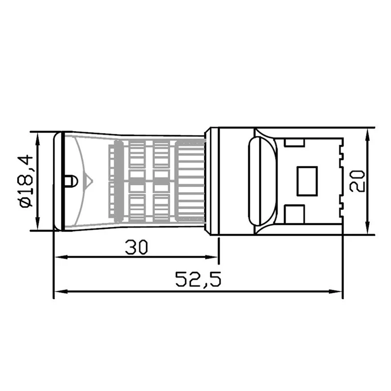 4 шт./лот t20 7440/7443 w21/5 Вт 3014 48smd автомобильные сигнальные тормозные лампы