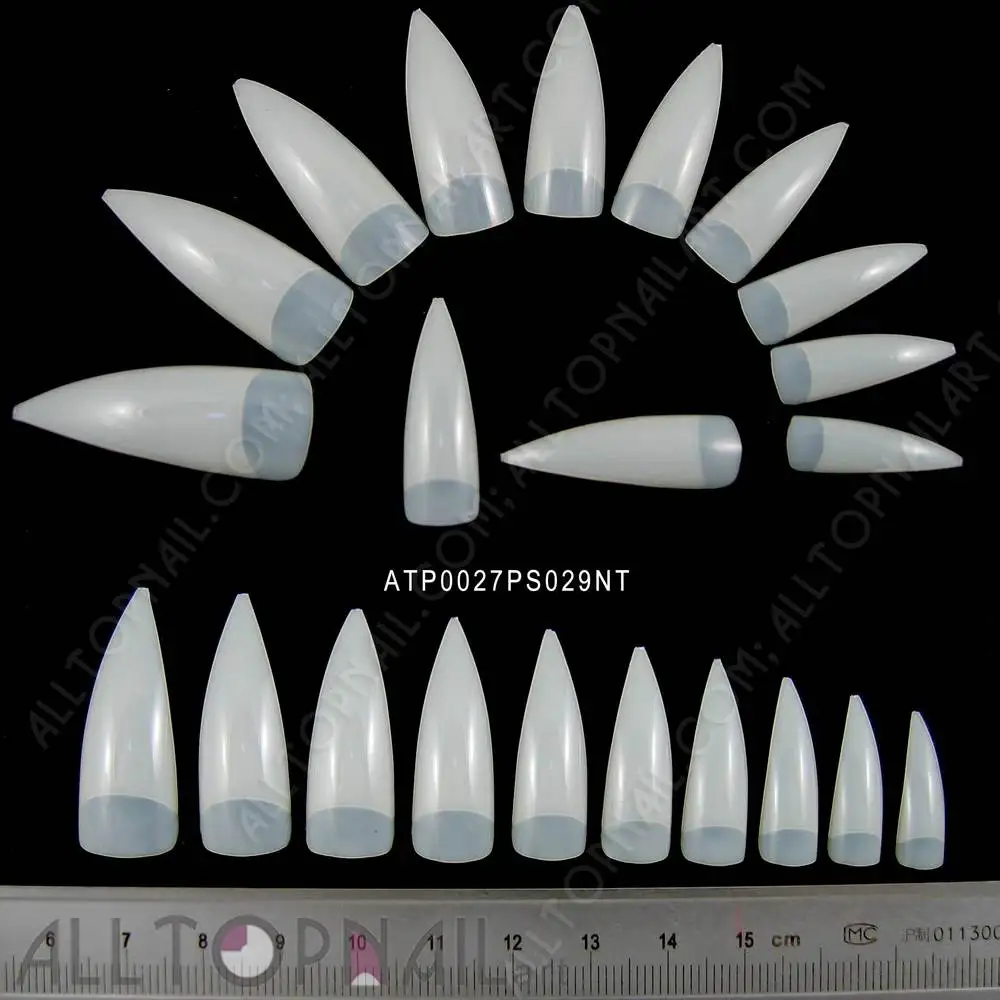 Накладные ногти на шпильках из натурального французского акрила искусственные